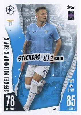 Sticker Sergej Milinković - UEFA Champions League & Europa League 2023-2024. Match Attax n. 330 - Topps