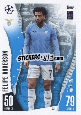 Sticker Felipe Anderon - UEFA Champions League & Europa League 2023-2024. Match Attax n. 331 - Topps