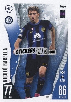 Sticker Nicolò Barella - UEFA Champions League & Europa League 2023-2024. Match Attax n. 339 - Topps