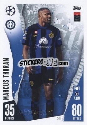 Sticker Marcus Thuram - UEFA Champions League & Europa League 2023-2024. Match Attax - Topps