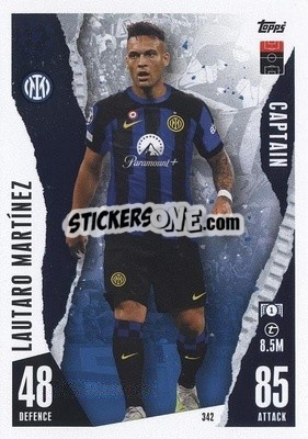 Sticker Lautaro Martínez - UEFA Champions League & Europa League 2023-2024. Match Attax n. 342 - Topps
