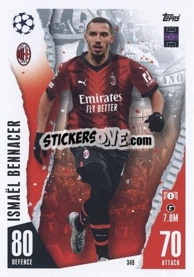 Sticker Ismaël Bennacer - UEFA Champions League & Europa League 2023-2024. Match Attax - Topps