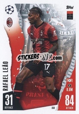 Sticker Rafael Leão - UEFA Champions League & Europa League 2023-2024. Match Attax n. 350 - Topps