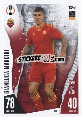 Sticker Gianluca Mancini - UEFA Champions League & Europa League 2023-2024. Match Attax n. 356 - Topps
