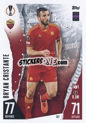 Sticker Bryan Cristante - UEFA Champions League & Europa League 2023-2024. Match Attax - Topps