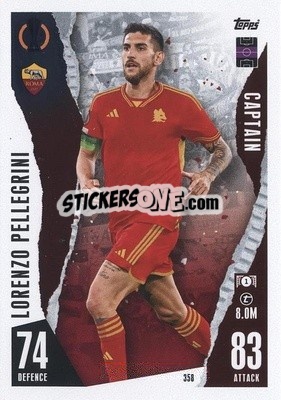 Sticker Lorenzo Pellegrini - UEFA Champions League & Europa League 2023-2024. Match Attax - Topps