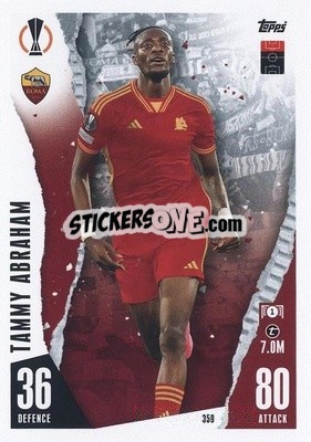 Sticker Tammy Abraham - UEFA Champions League & Europa League 2023-2024. Match Attax - Topps