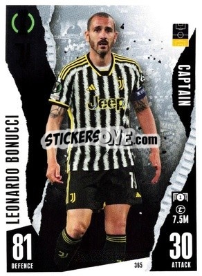 Cromo Leonardo Bonucci - UEFA Champions League & Europa League 2023-2024. Match Attax - Topps