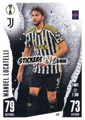 Sticker Manuel Locatelli - UEFA Champions League & Europa League 2023-2024. Match Attax n. 366 - Topps