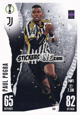 Sticker Paul Pogba - UEFA Champions League & Europa League 2023-2024. Match Attax - Topps