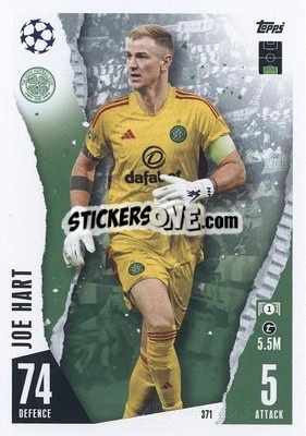 Sticker Joe Hart - UEFA Champions League & Europa League 2023-2024. Match Attax n. 371 - Topps