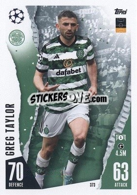 Sticker Greg Taylor - UEFA Champions League & Europa League 2023-2024. Match Attax - Topps