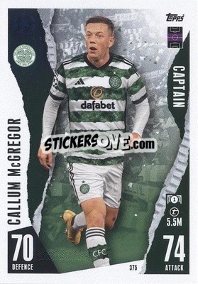 Sticker Callum McGregor - UEFA Champions League & Europa League 2023-2024. Match Attax n. 375 - Topps