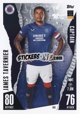 Sticker James Tavernier - UEFA Champions League & Europa League 2023-2024. Match Attax - Topps