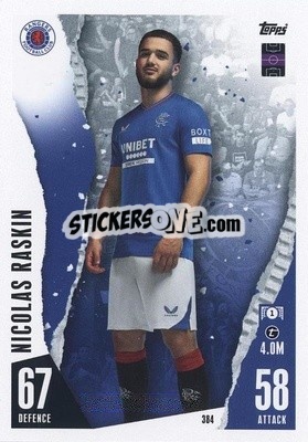 Sticker Nicolas Raskin - UEFA Champions League & Europa League 2023-2024. Match Attax - Topps