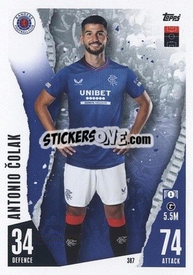 Sticker Antonio Čolak - UEFA Champions League & Europa League 2023-2024. Match Attax n. 387 - Topps