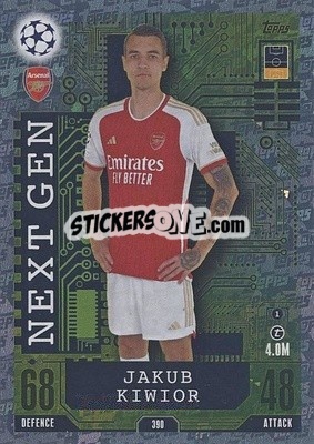 Sticker Jakub Kiwor - UEFA Champions League & Europa League 2023-2024. Match Attax n. 390 - Topps