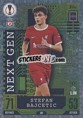 Figurina Stefan Bahcetic - UEFA Champions League & Europa League 2023-2024. Match Attax n. 391 - Topps