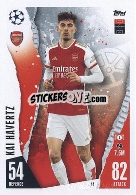 Sticker Kai Havertz - UEFA Champions League & Europa League 2023-2024. Match Attax n. 44 - Topps