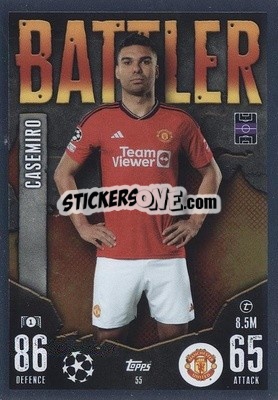 Sticker Casemiro - UEFA Champions League & Europa League 2023-2024. Match Attax - Topps