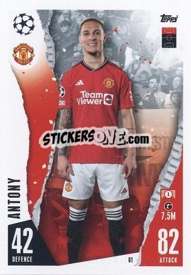 Sticker Antony - UEFA Champions League & Europa League 2023-2024. Match Attax n. 61 - Topps