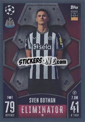 Sticker Sven Botman - UEFA Champions League & Europa League 2023-2024. Match Attax n. 70 - Topps
