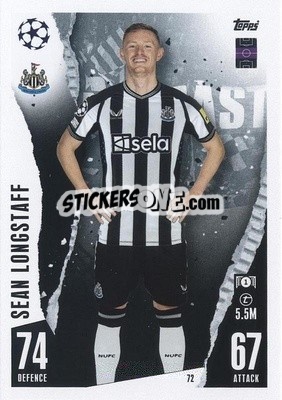 Sticker Sean Longstaff - UEFA Champions League & Europa League 2023-2024. Match Attax - Topps