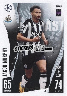 Sticker Jacob Murphy - UEFA Champions League & Europa League 2023-2024. Match Attax n. 76 - Topps
