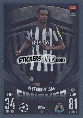 Sticker Alexander Isak - UEFA Champions League & Europa League 2023-2024. Match Attax - Topps