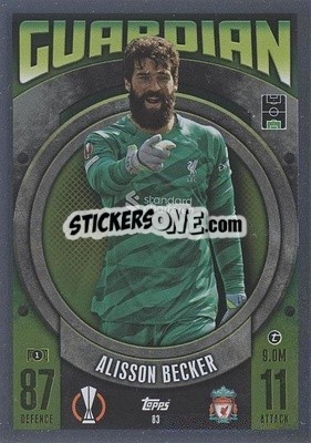 Sticker Alisson Becker - UEFA Champions League & Europa League 2023-2024. Match Attax n. 83 - Topps