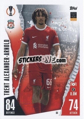 Cromo Trent Alexander - UEFA Champions League & Europa League 2023-2024. Match Attax - Topps