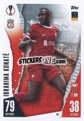 Sticker Ibrahima Konaté - UEFA Champions League & Europa League 2023-2024. Match Attax n. 88 - Topps