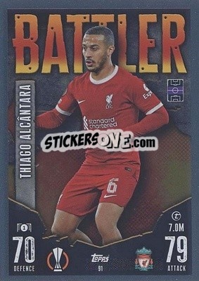 Sticker Thiago Alcántara - UEFA Champions League & Europa League 2023-2024. Match Attax - Topps