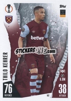Sticker Thilo Kehrer - UEFA Champions League & Europa League 2023-2024. Match Attax n. 102 - Topps