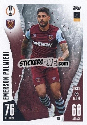 Sticker Emerson Palmieri - UEFA Champions League & Europa League 2023-2024. Match Attax n. 106 - Topps