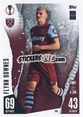 Sticker Flynn Downes - UEFA Champions League & Europa League 2023-2024. Match Attax n. 109 - Topps