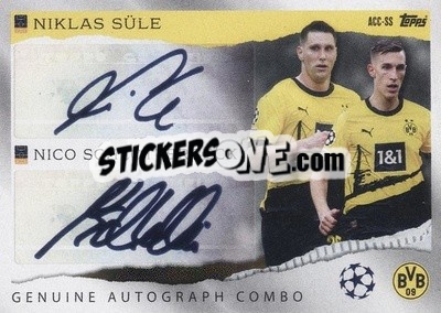 Sticker Niklas Sulé / Nico Schlotterbeck - UEFA Champions League & Europa League 2023-2024. Match Attax - Topps