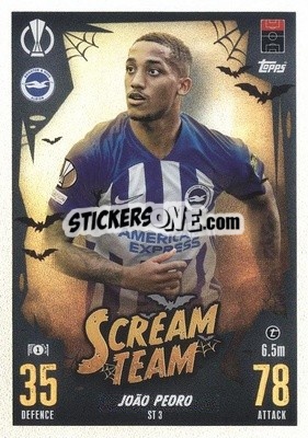 Sticker João Pedro - UEFA Champions League & Europa League 2023-2024. Match Attax n. ST3 - Topps