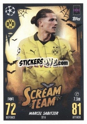 Sticker Marcel Sabitzer - UEFA Champions League & Europa League 2023-2024. Match Attax n. ST6 - Topps