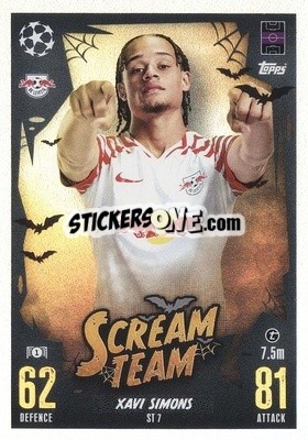 Sticker Xavi Simons - UEFA Champions League & Europa League 2023-2024. Match Attax n. ST7 - Topps