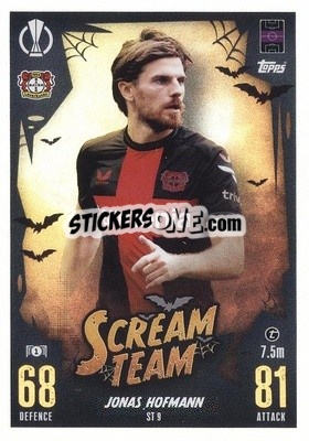 Sticker Jonas Hofmann - UEFA Champions League & Europa League 2023-2024. Match Attax n. ST9 - Topps