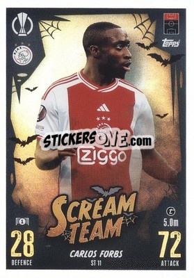 Sticker Carlos Forbs - UEFA Champions League & Europa League 2023-2024. Match Attax n. ST11 - Topps