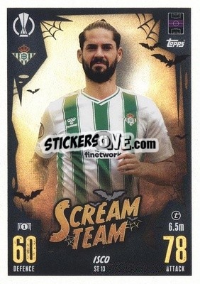 Sticker Isco - UEFA Champions League & Europa League 2023-2024. Match Attax n. ST13 - Topps