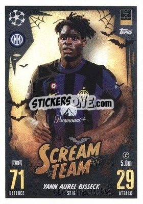 Sticker Yann Aurel Bisseck - UEFA Champions League & Europa League 2023-2024. Match Attax n. ST16 - Topps