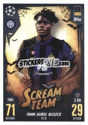 Sticker Yann Aurel Bisseck - UEFA Champions League & Europa League 2023-2024. Match Attax - Topps