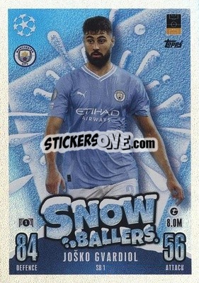 Sticker Joško Gvardiol - UEFA Champions League & Europa League 2023-2024. Match Attax n. SB1 - Topps
