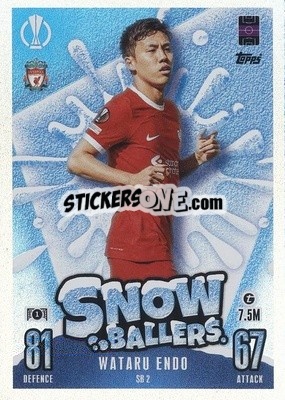 Sticker Wataru Endo - UEFA Champions League & Europa League 2023-2024. Match Attax n. SB2 - Topps
