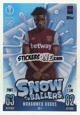 Sticker Mohammed Kudus - UEFA Champions League & Europa League 2023-2024. Match Attax n. SB4 - Topps
