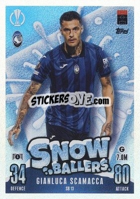 Sticker Gianluca Scamacca - UEFA Champions League & Europa League 2023-2024. Match Attax n. SB13 - Topps