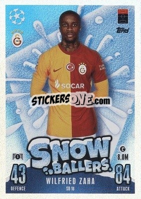 Sticker Wilfried Zaha - UEFA Champions League & Europa League 2023-2024. Match Attax - Topps